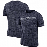 Los Angeles Rams Nike Sideline Velocity Performance T-Shirt Heathered Navy,baseball caps,new era cap wholesale,wholesale hats